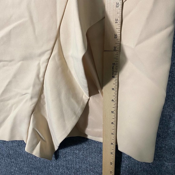 Cinq A Sept Midi Dress 8 Medium Beige Sand Sleeveless Piper Ruffle Asymmetrical - Picture 7 of 13